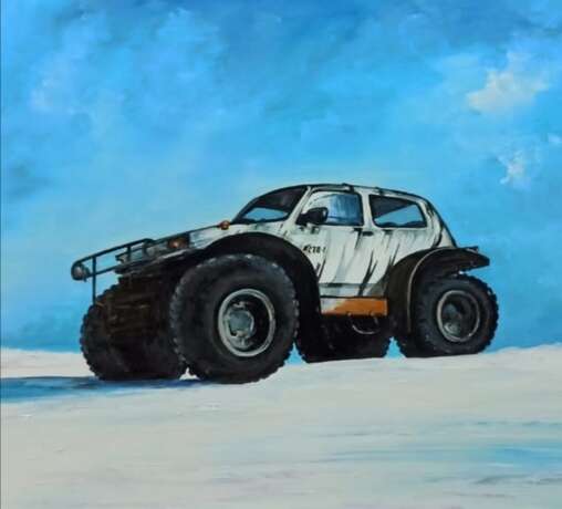 Painting “SUV”, Canvas, Oil, Realist, Автомобиль, Russia, 2021 - photo 1