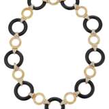 ONYX, ROCK CRYSTAL AND DIAMOND NECKLACE - фото 3