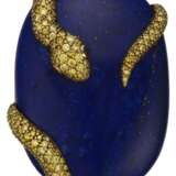 NO RESERVE | CARVIN FRENCH COLORED DIAMOND, LAPIS LAZULI AND RUBY BROOCH - Foto 1
