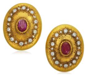NO RESERVE | BUCCELLATI RUBY AND DIAMOND EARRINGS