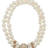 CULTURED PEARL AND DIAMOND NECKLACE - фото 3