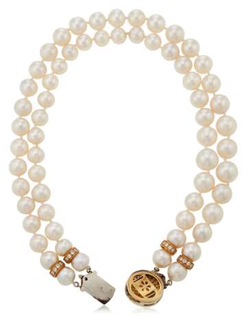 CULTURED PEARL AND DIAMOND NECKLACE - Foto 4