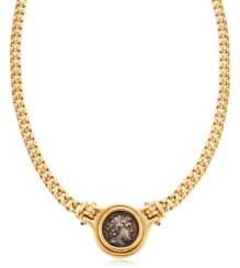 BULGARI COIN, RUBY AND GOLD NECKLACE