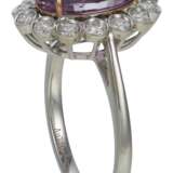 COLORED SAPPHIRE AND DIAMOND RING - photo 3