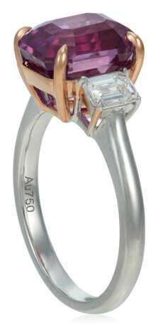 NO RESERVE | PINK SAPPHIRE AND DIAMOND RING - Foto 3