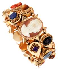 MULTI-GEM AND GOLD BRACELET