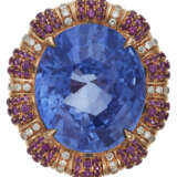 SAPPHIRE, RUBY AND DIAMOND RING - Foto 1