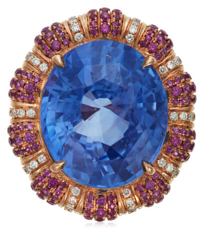 SAPPHIRE, RUBY AND DIAMOND RING - фото 1