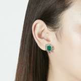 NO RESERVE | EMERALD AND DIAMOND EARRINGS - Foto 2
