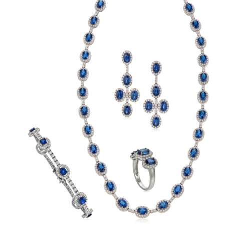 NO RESERVE | SUITE OF SAPPHIRE AND DIAMOND JEWELRY - photo 1