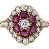 NO RESERVE | ANTIQUE RUBY AND DIAMOND RING - фото 1