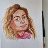 Лиза Watercolor paper Watercolor Portrait Poland 2021 - photo 1