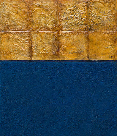 “NV 03 Gold squares with blue” Modern 2018 - photo 1