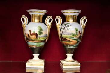 Vases pair of XIX century