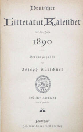 Kürschners Deutscher Literatur-Kalender. - фото 1