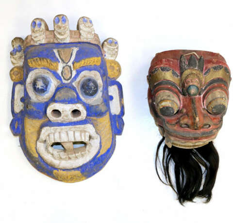 Tibet u. Bali Paar Masken. - photo 1