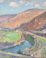 Impressionist Landscape w River Valley Impressionist Landscape w River Valley