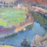 Impressionist Landscape w River Valley Öl auf Leinwand Landschaftsmalerei Early 20th Century - Foto 2
