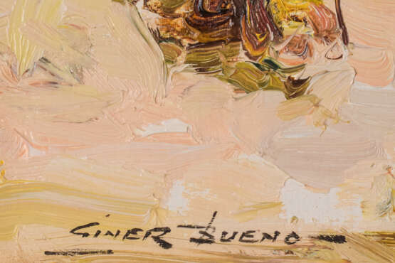 Beach Scene Oil on Canvas Luis Giner Bueno Huile sur toile Espagne Mid-Late 20th Century - photo 3