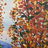 Осенние листья Холст на подрамнике Акрил Пейзажная живопись Россия 2021 г. - фото 2