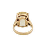 Ring mit schönem Goldberyll flankiert von 12 Brillanten - Foto 4