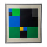 STANKOWSKI, ANTON (1906-1998), "Komposition mit Quadraten in Grün, Blau, Schwarz und Gelb", - Foto 2