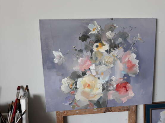 Painting “Gardens of Morpheus”, Canvas on the subframe, Oil, Contemporary realism, флора, Kazakhstan, 2021 - photo 4
