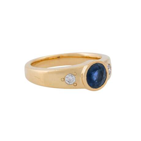 Ring mit Saphir ca. 1,3 ct und Brillanten - Foto 1