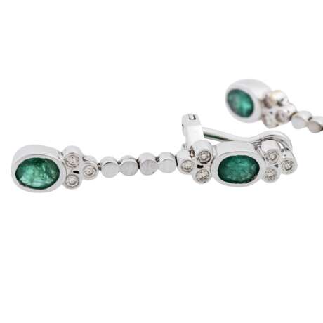 Schmuckset Armband und Ohrhänger mit Smaragden - photo 3