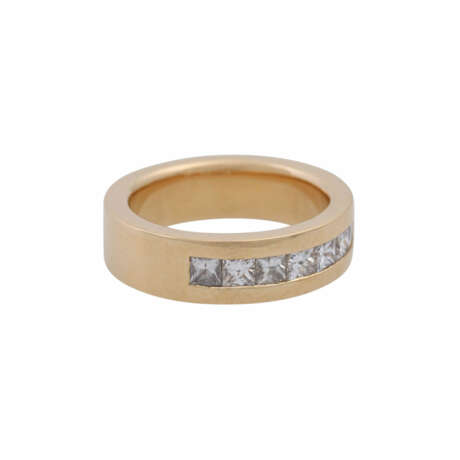 WEMPE Ring mit 7 Diamanten im Prinzess-Schliff von zusammen ca. 1 ct, - photo 1