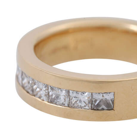 WEMPE Ring mit 7 Diamanten im Prinzess-Schliff von zusammen ca. 1 ct, - Foto 5