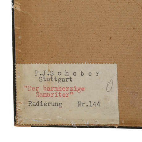 SCHOBER, PETER JAKOB (1897-1983), "Der barmherzige Samariter", - photo 4
