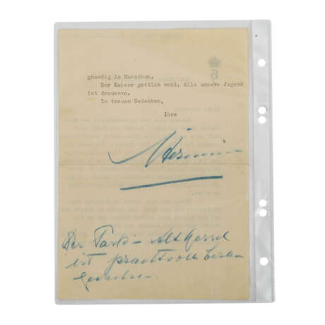 Preussen - Original Autograph Kaiserin Hermine 1939 - photo 4