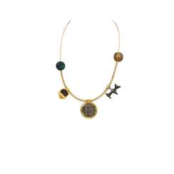 Außergewöhnliche goldene Halskette für Freunde persischer Kultur 
