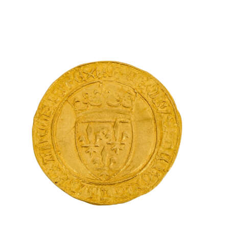 Frankreich - Ecu d'or à la couronne ohne Jahresangabe, König Karl VI. 1380-1422 - photo 2