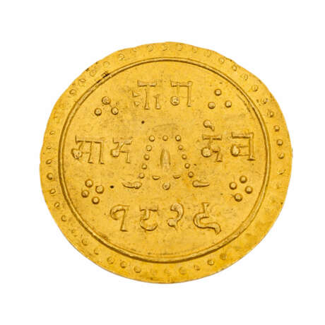 Nepal / Gold - 1/2 Mohar 1907 (SE 1829), Shah Dynasty - Foto 1