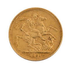 Australien - 1 Souvereign 1891/S, Queen Victoria