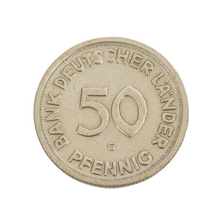 BRD - 50 Pfennig Bank Deutscher Länder 1950/G - Foto 1
