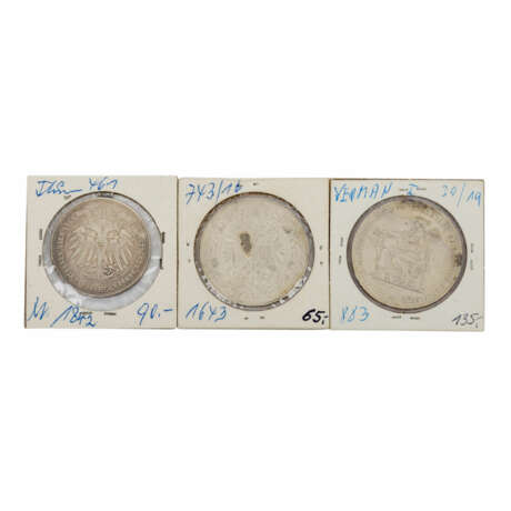 Österreich - 3er Konvolut: Schützentaler 1868, Doppelgulden 1897 - photo 2