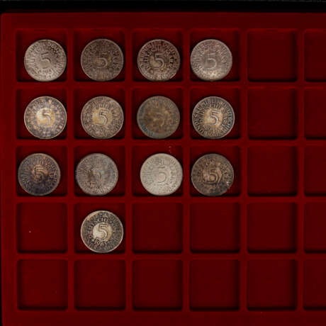 Münzensammlung in Koffer v.a. BRD Silber - Foto 2