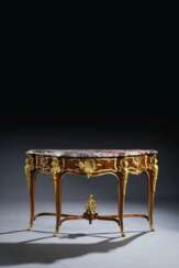 A FRENCH ORMOLU-MOUNTED MAHOGANY CONSOLE TABLE