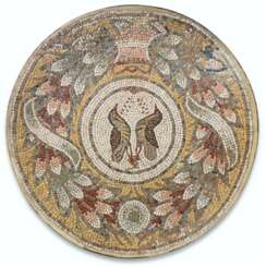 A ROMAN MARBLE MOSAIC ROUNDEL