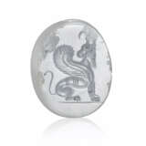 A GRECO-PERSIAN GRAY CHALCEDONY SCARABOID WITH A BEARDED MALE GOAT-SPHINX - photo 1
