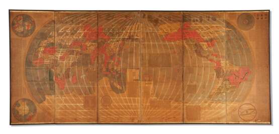 Shakespeare, William. Ricci world map on a Japanese screen - photo 1
