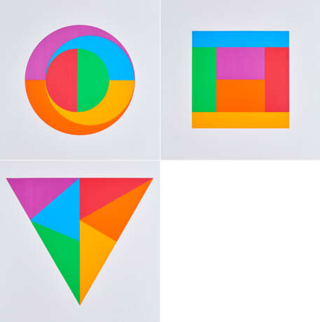 Max Bill. Kreis, Quadrat, Dreieck (Triptychon) - Foto 1