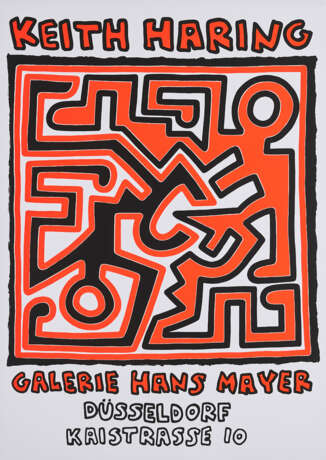 Keith Haring. Ausstellungsplakat der Galerie Hans Mayer, Düsseldorf - Foto 1