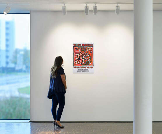 Keith Haring. Ausstellungsplakat der Galerie Hans Mayer, Düsseldorf - Foto 3