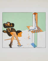 Young Woman Contemplating Sculpture