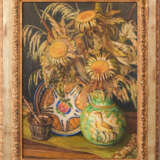Still Life with Sunflowers n/a Artiste inconnu Huile sur toile Nature morte Mid 20th Century - photo 2