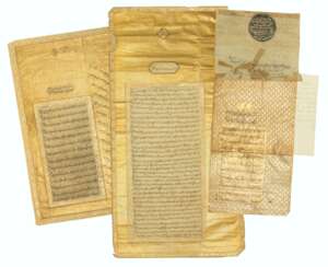 AN IMPORTANT SET OF DIPLOMATIC CORRESPONDENCE FROM AN INDIAN RULER TO KING GEORGE II, KING GEORGE III AND WILLIAM PITT